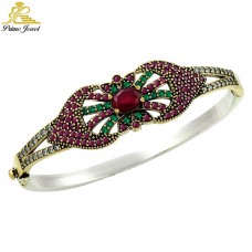 Gümüş Otantik Taşlı Biezik /Bileklik